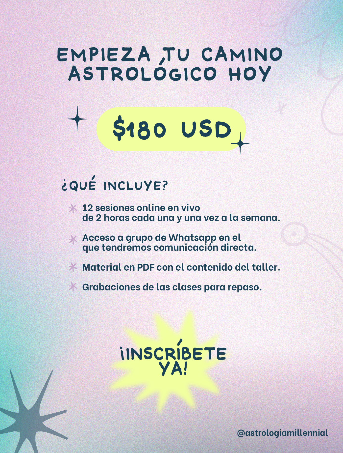 TALLER DE ASTROLOGÍA BÁSICO ONLINE