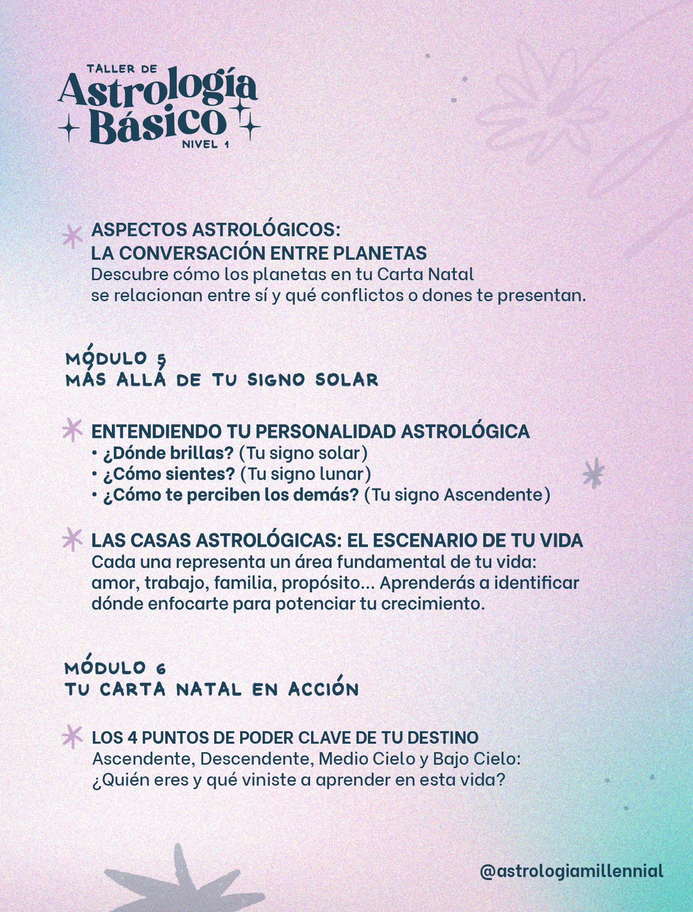 TALLER DE ASTROLOGÍA BÁSICO ONLINE
