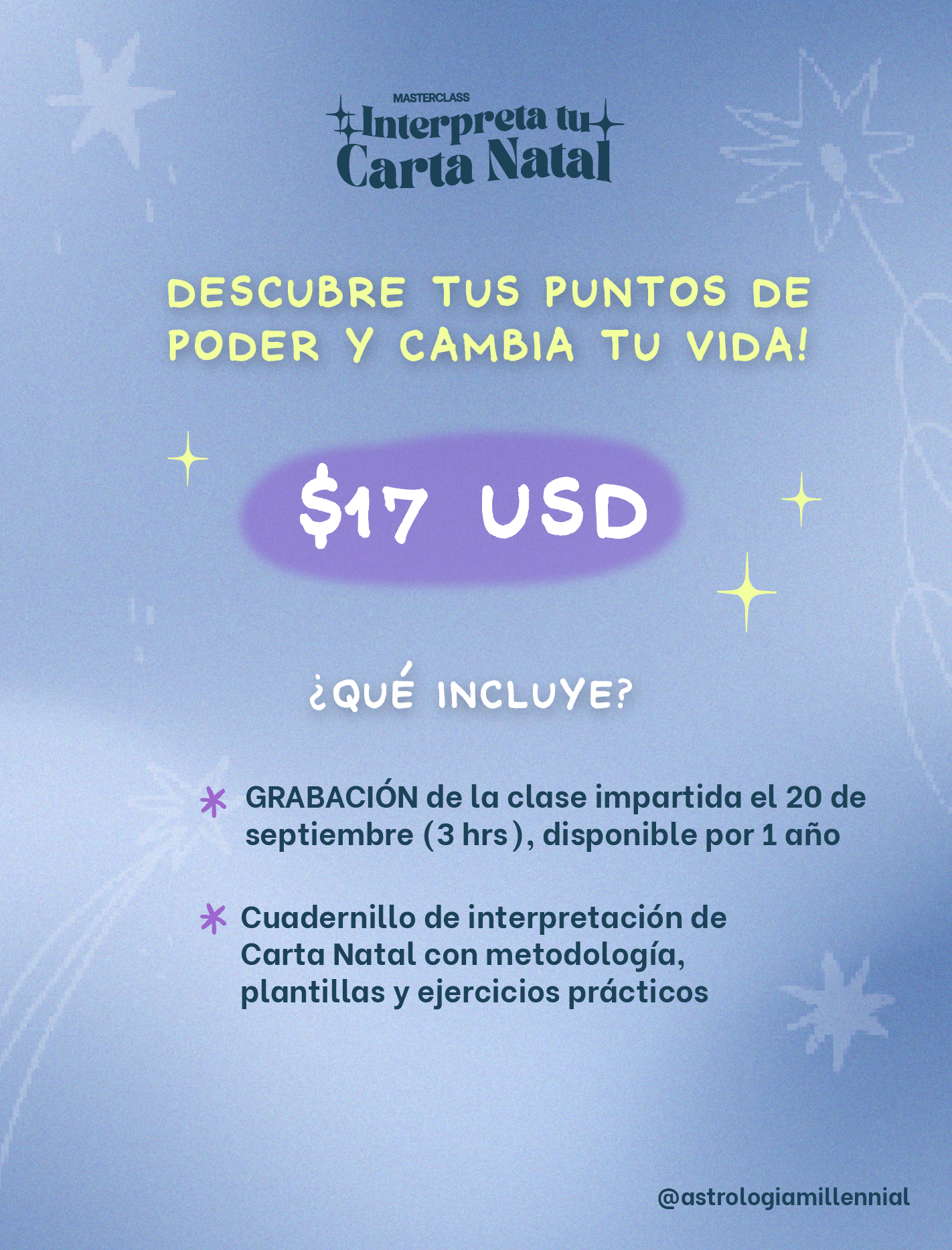 MASTERCLASS: INTERPRETA TU CARTA NATAL (GRABACION)