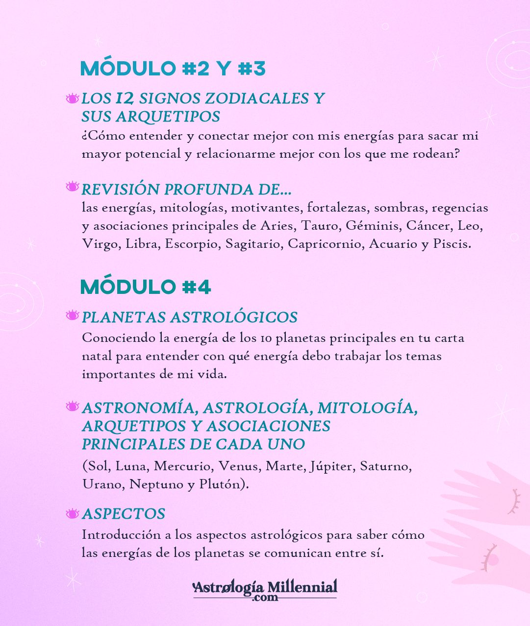 TALLER DE ASTROLOGÍA BÁSICO ONLINE - $180 DÓLARES