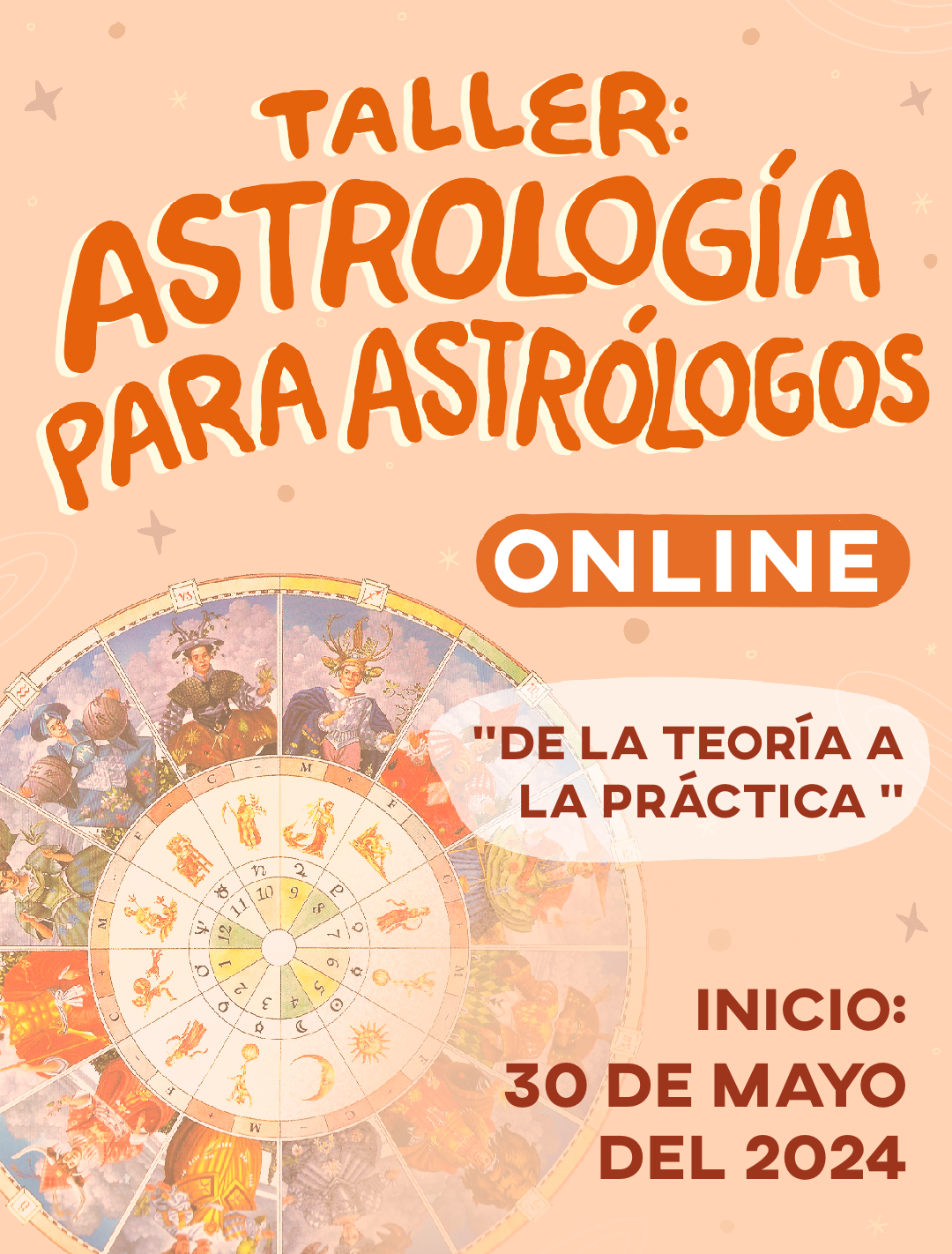 TALLER DE ASTROLOGÍA PARA ASTRÓLOGOS ONLINE  USD $180