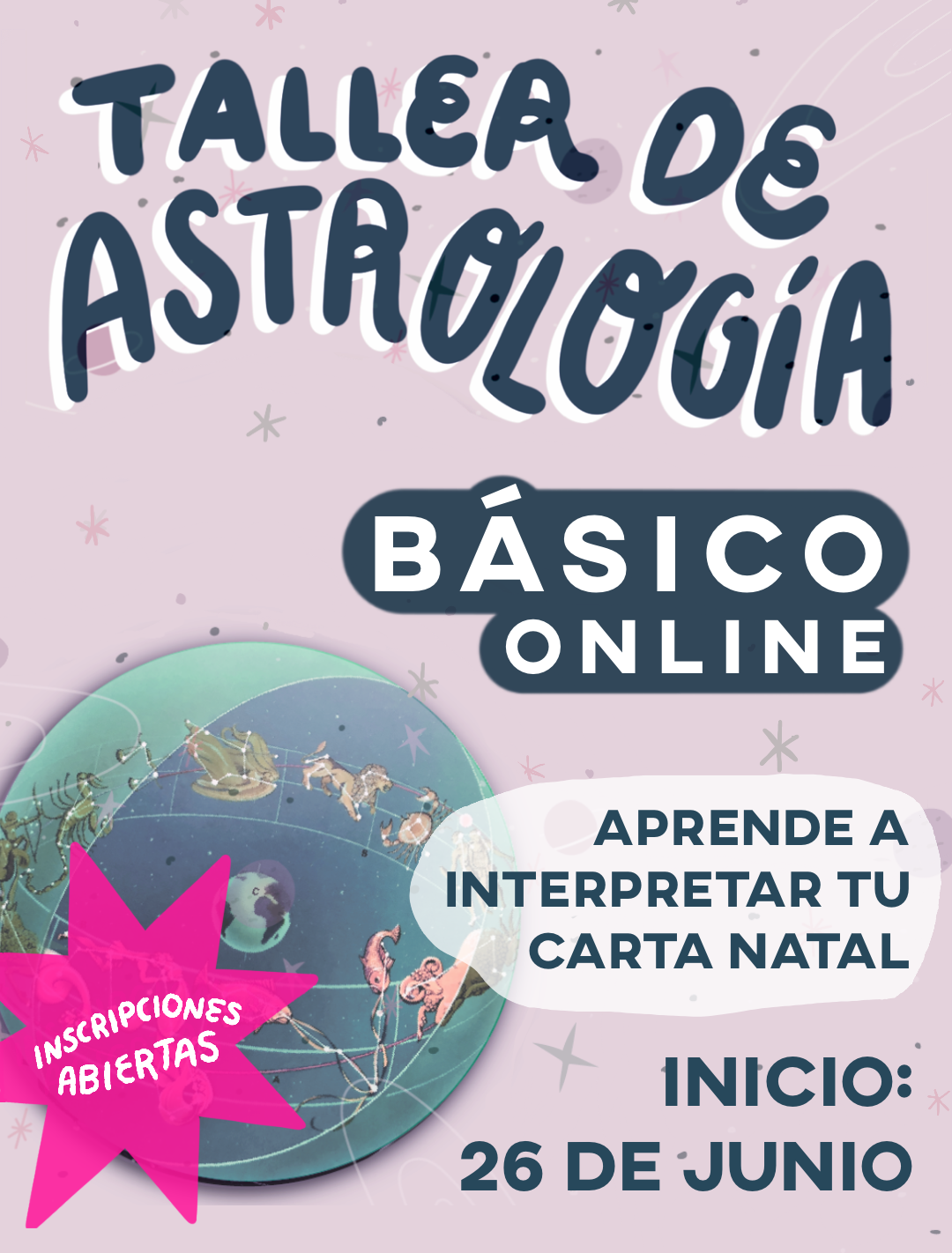 TALLER DE ASTROLOGÍA BÁSICO ONLINE - $180 DÓLARES